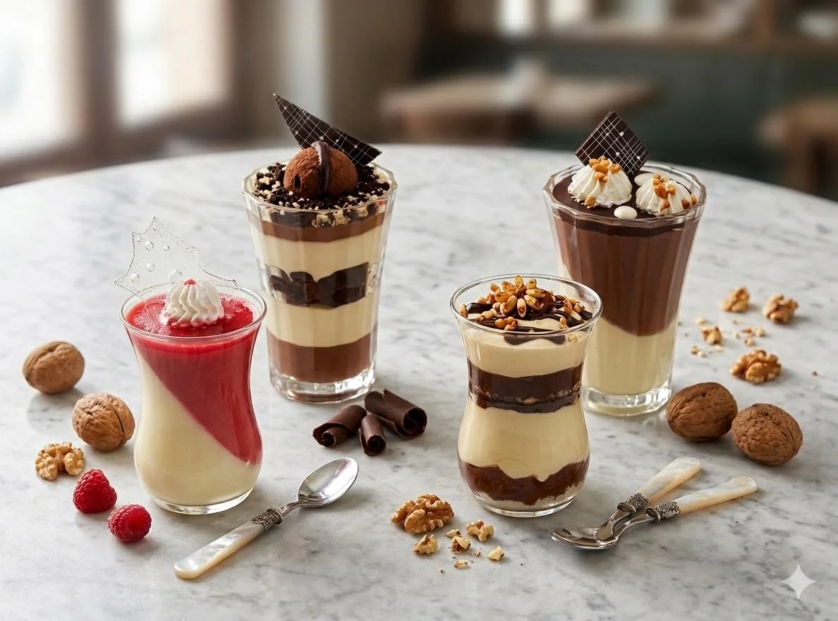 Layered mousse glasses